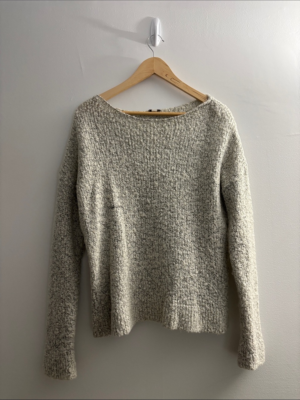 GAP Cream Textured Crewneck Sweater